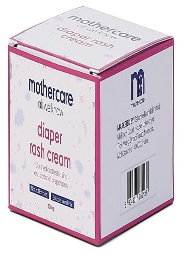 Mothercare All we know Diaper rash Cream 100gm By Fratelli | Zinc and castor oil preparation | Hypoallergenic | Soothe your baby's skin | non greasy and easy to apply - Image 2