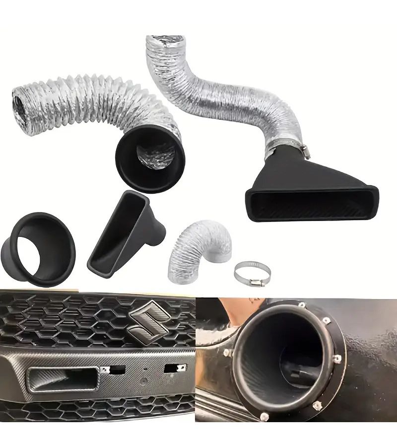 Universal Square Air Intake Duct Modified Carbon Fiber Pattern Vehicle Cooling Vent - Image 5