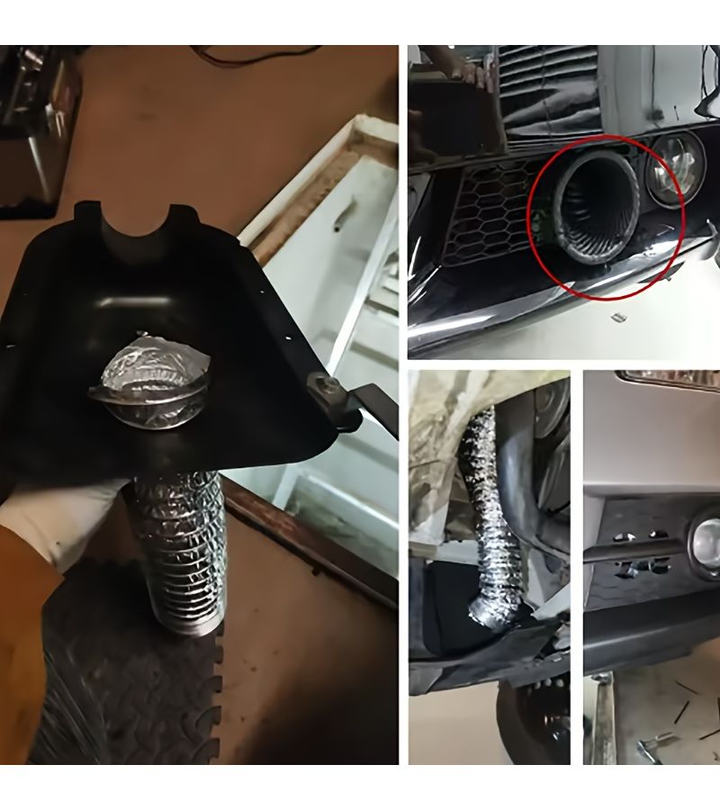 Universal Square Air Intake Duct Modified Carbon Fiber Pattern Vehicle Cooling Vent - Image 4