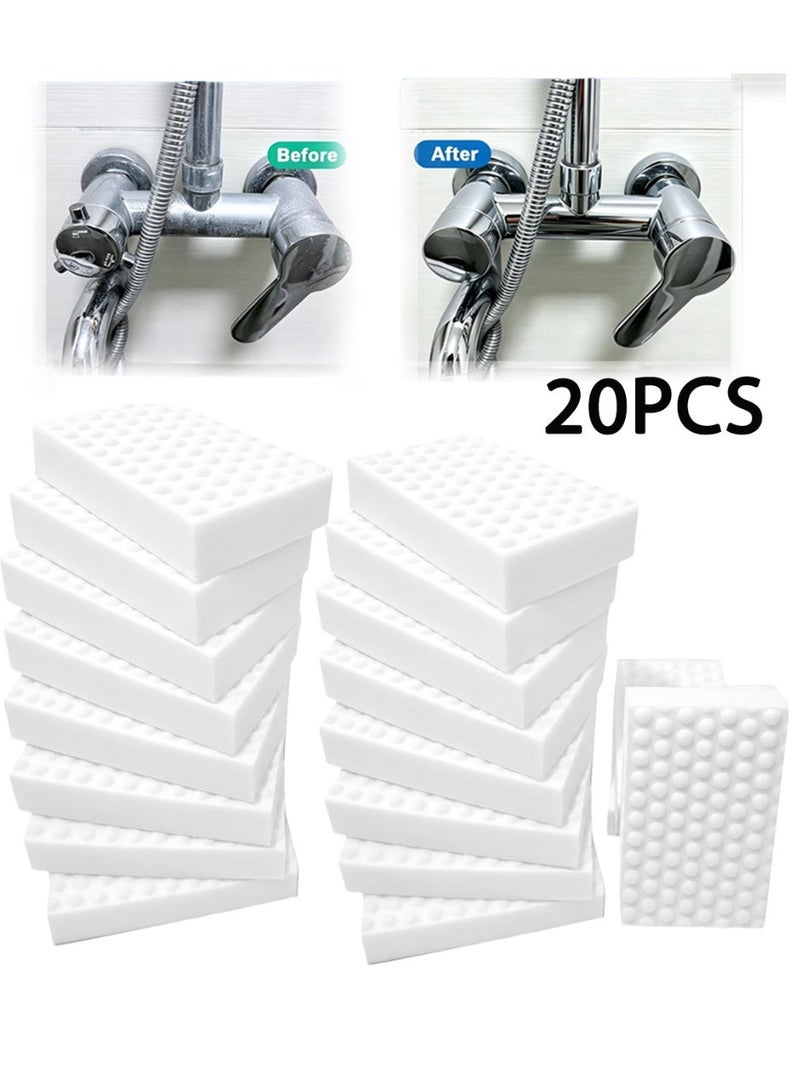 ShineZone 20Pcs 2X Density Magic Sponge Eraser,for Furniture Bathroom, Floor and  Wall Cleaner - Image 1