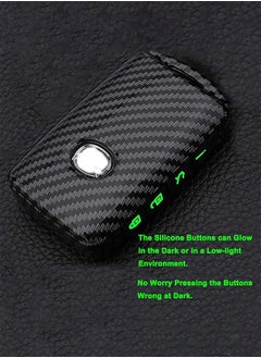 RATSAW Key Fob Cover Case Fit for 2019-2021 Mazda 3 Mazda 3 Hatchback Mazda CX4 CX5 CX8 CX9 CX 30 Mazda 6 WAZSKE11D01 Keyless Entry Remote Case Holder ABS Carbon Fiber Pattern  - Image 3