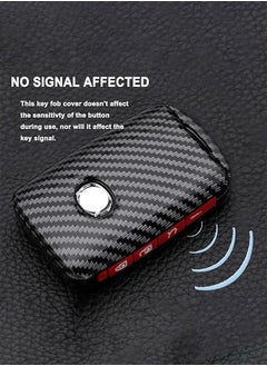 RATSAW Key Fob Cover Case Fit for 2019-2021 Mazda 3 Mazda 3 Hatchback Mazda CX4 CX5 CX8 CX9 CX 30 Mazda 6 WAZSKE11D01 Keyless Entry Remote Case Holder ABS Carbon Fiber Pattern  - Image 4