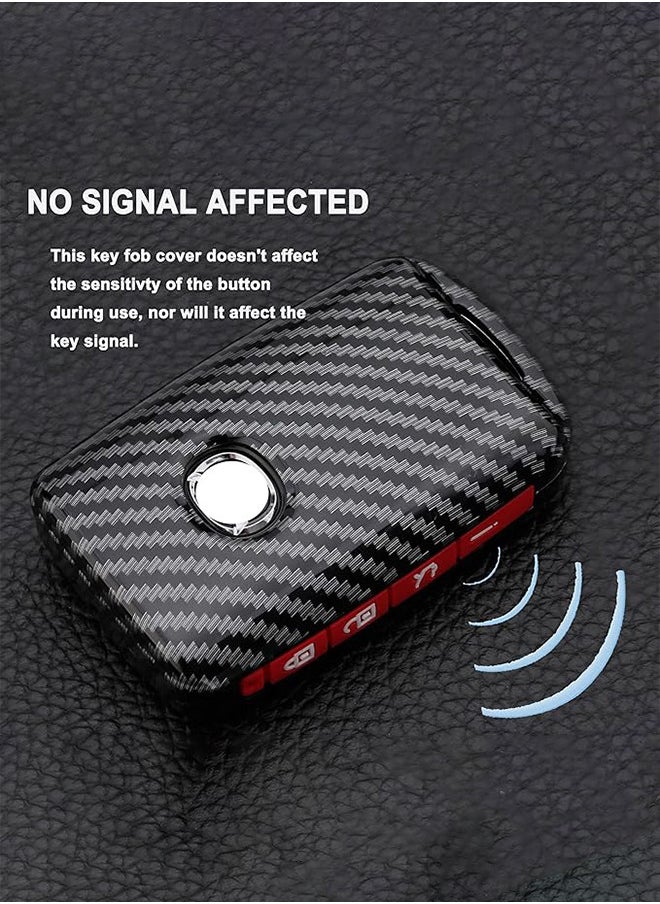 RATSAW - Key Fob Cover Case Fit for 2019-2021 Mazda 3 Mazda 3 Hatchback Mazda CX4 CX5 CX8 CX9 CX 30 Mazda 6 WAZSKE11D01 Keyless Entry Remote Case Holder ABS Carbon Fiber Pattern - Image 1