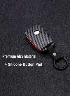 RATSAW Key Fob Cover Case Fit for 2019-2021 Mazda 3 Mazda 3 Hatchback Mazda CX4 CX5 CX8 CX9 CX 30 Mazda 6 WAZSKE11D01 Keyless Entry Remote Case Holder ABS Carbon Fiber Pattern  - Image 5