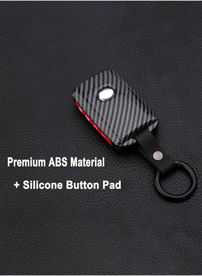 RATSAW - Key Fob Cover Case Fit for 2019-2021 Mazda 3 Mazda 3 Hatchback Mazda CX4 CX5 CX8 CX9 CX 30 Mazda 6 WAZSKE11D01 Keyless Entry Remote Case Holder ABS Carbon Fiber Pattern - Image 1