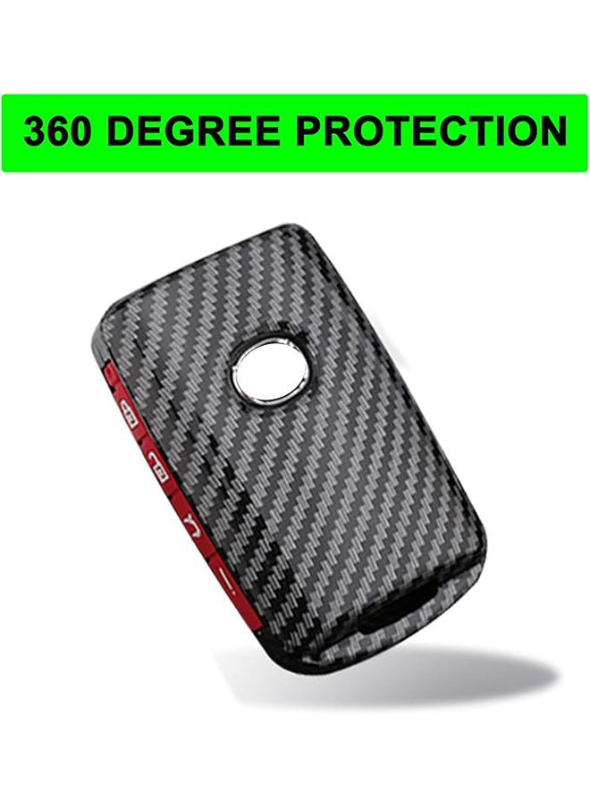 RATSAW - Key Fob Cover Case Fit for 2019-2021 Mazda 3 Mazda 3 Hatchback Mazda CX4 CX5 CX8 CX9 CX 30 Mazda 6 WAZSKE11D01 Keyless Entry Remote Case Holder ABS Carbon Fiber Pattern - Image 1