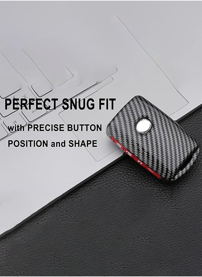 RATSAW - Key Fob Cover Case Fit for 2019-2021 Mazda 3 Mazda 3 Hatchback Mazda CX4 CX5 CX8 CX9 CX 30 Mazda 6 WAZSKE11D01 Keyless Entry Remote Case Holder ABS Carbon Fiber Pattern - Image 1