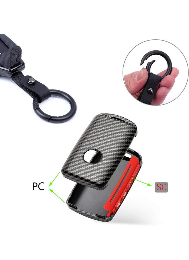 RATSAW - Key Fob Cover Case Fit for 2019-2021 Mazda 3 Mazda 3 Hatchback Mazda CX4 CX5 CX8 CX9 CX 30 Mazda 6 WAZSKE11D01 Keyless Entry Remote Case Holder ABS Carbon Fiber Pattern - Image 1