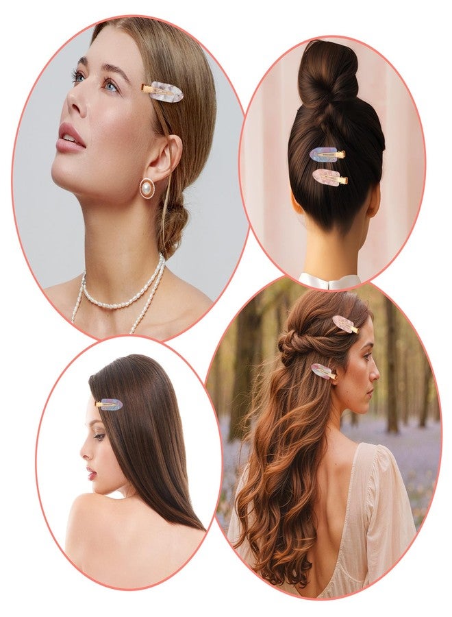 WJIAAA 16 Pcs No Crease Hair Clips, Colorful Non Slip No Creaseless Hairclips Flat Duckbill Clips Alligator Barrettes for Women Styling Makeup - Image 5