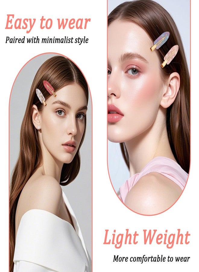 WJIAAA 16 Pcs No Crease Hair Clips, Colorful Non Slip No Creaseless Hairclips Flat Duckbill Clips Alligator Barrettes for Women Styling Makeup - Image 2