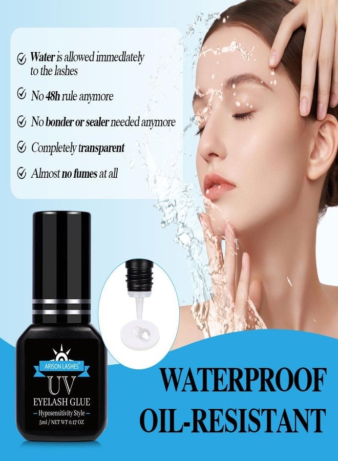 ARISON LASHES UV Eyelash Extension Glue Extra Powerful Eyelash Glue 0.5-1 Sec Drying Time 8-9 Weeks Retention Maximum Adhesion for Semi-Permanent Extensions Professional Use Only (Hyposensitivity Style) - Image 3