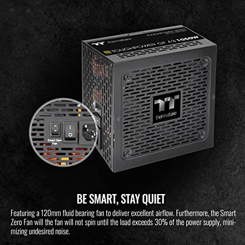 Thermaltake Toughpower GF A3 1050W, True 600W 12VHPWR Connectors on PSU & NVIDIA RTX 40 Series, ATX 3.0/PCI-E 5.0, 80+ Gold, SLI/Crossfire Ready Power Supply, PS-TPD-1050FNFAGU-L, 10 Year Warranty - Image 5