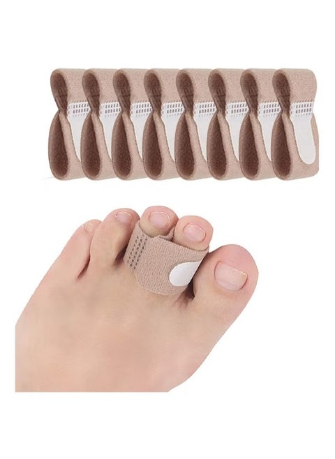 8-Piece Toe Splint Wraps Non Slip Hammer Straightener For Broken Crooked Overlapped And Toes-Women Men