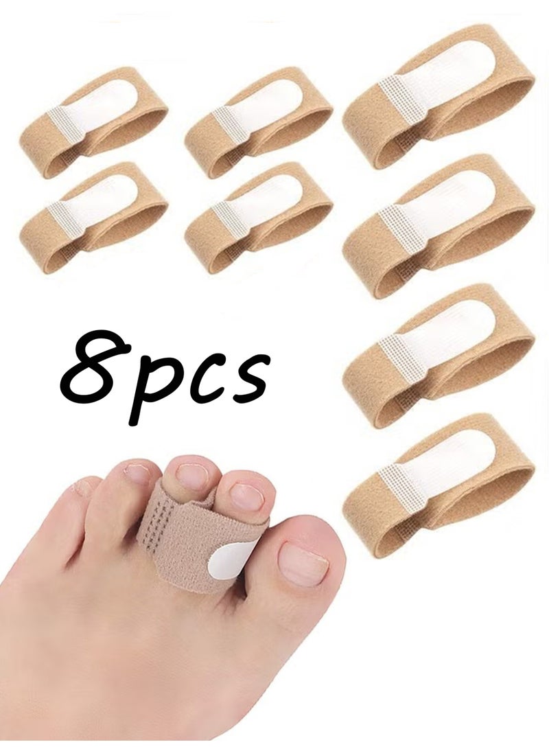 8-Piece Toe Splint Wraps Non Slip Hammer Straightener For Broken Crooked Overlapped And Toes-Women Men - Image 1