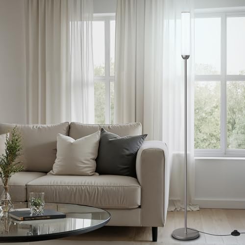 Ambimall LED Floor Lamp with Remote Control, 65" Standing lamp with Stepless Adjustable 3000K-6500K Colors & 30-100% Brightness, Foot Switch(Deep Grey) - Image 5