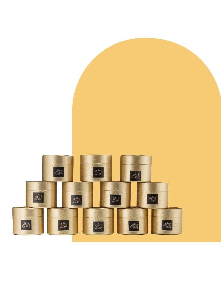 عود لافر توزيعات بخور عود الذهب الفاخر 12 عبوة 10 جرام برائحة فاخرة تدوم طويلاً للمناسبات والاستخدام الشخصي - Image 4