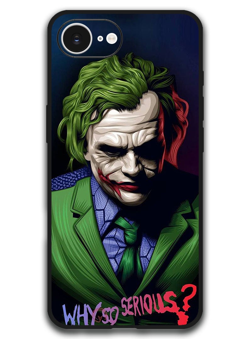 Theodor Case Compatible with Apple iPhone 16e 6.1 Inch Protection Shockproof Bumper Cover - Why So Serious - Image 1
