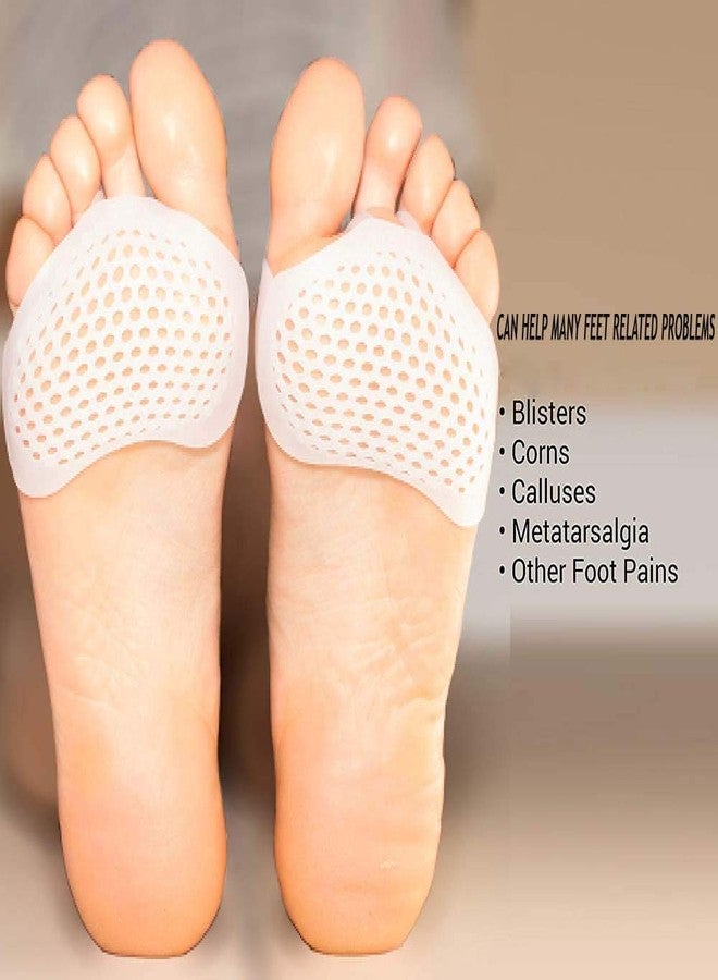 Clopic Clopic Silicone Gel Half Toe Sleeve & Forefoot Pads - Anti-Skid Heel Protectors for Pain Relief & Skin Repair - Prevents Slipping, Calluses, Corns, and Cracked Skin - Image 3