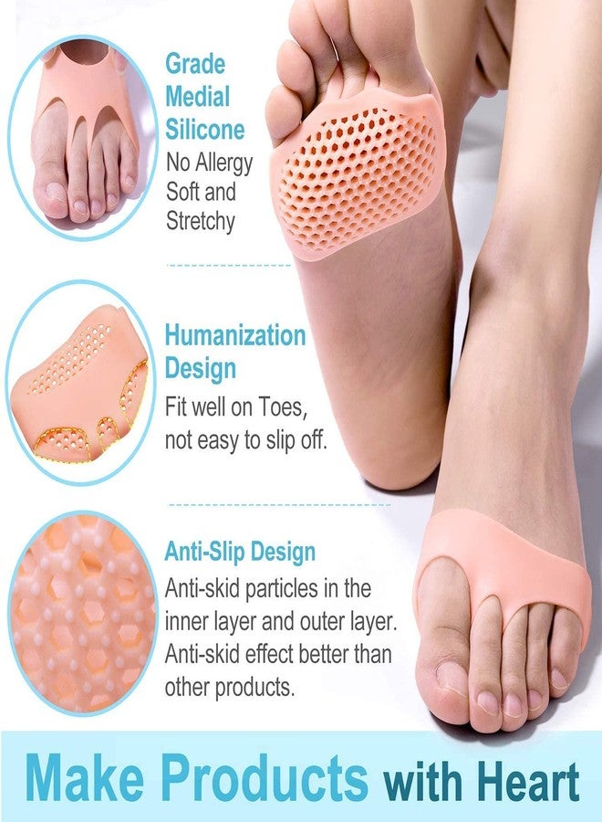 Clopic Clopic Silicone Gel Half Toe Sleeve & Forefoot Pads - Anti-Skid Heel Protectors for Pain Relief & Skin Repair - Prevents Slipping, Calluses, Corns, and Cracked Skin - Image 5