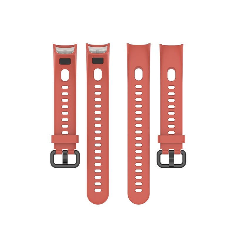 إيروريكس سوار ساعة هواوي هونور باند 5I / باند 4 بمشبك معدني من السيليكون، المقاس: مقاس حر (برتقالي) - Image 5