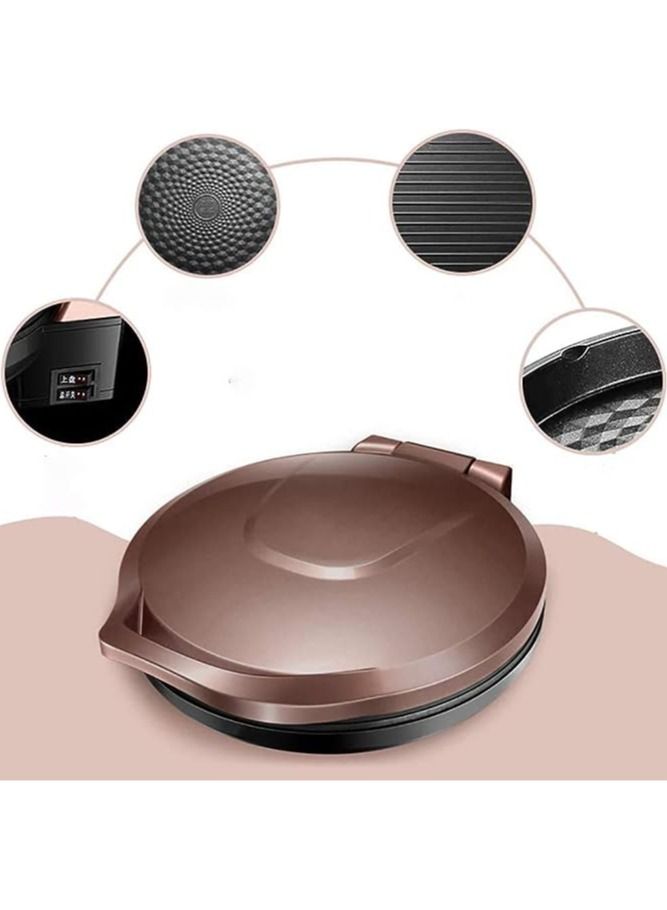 Pizza Oven,Electric Baking Pan, 1500 W Double-Sided Oven, Non-Stick Pizza Maker, for Homemade Pizza Barbecue Grilled Fish Fried Eggs Crepes Omelets - Image 5