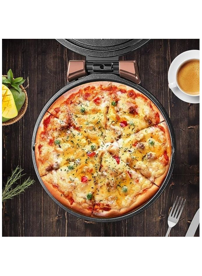 Pizza Oven,Electric Baking Pan, 1500 W Double-Sided Oven, Non-Stick Pizza Maker, for Homemade Pizza Barbecue Grilled Fish Fried Eggs Crepes Omelets - Image 4