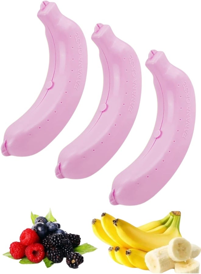 Portable Banana Storage Case Shaped Snack Box – BPA-Free Food Grade Plastic Banana Keeper with Ventilation Holes & Hanging Hook, Reusable Travel Food Container for Bananas, Dry Fruits, Nuts, Candy & Lunch Box Storage for Kids & Adults – Pack of 3 - Image 1