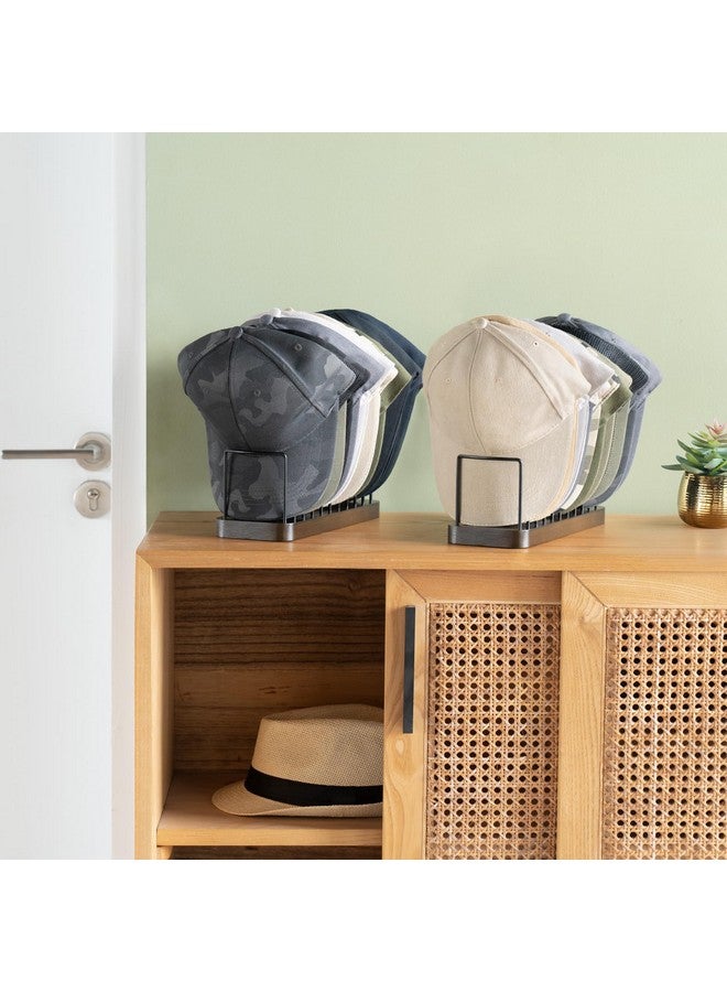 Mkono Mkono Hat Organizer for Baseball Caps, Set of 2 Hat Holder for 20 Baseball Caps, Tabletop Hat Rack Stand Hat Storage Display Baseball Cap Organizer for Desk Closet Shelf Dresser  - Image 1