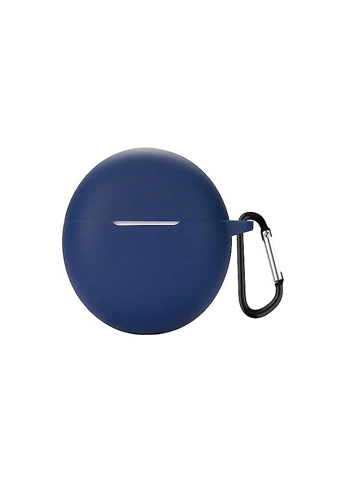 جراب لهاتف Microsonic Oppo Enco Buds 2 من السيليكون غير اللامع باللون الأزرق البحري [جراب متوافق مع Enco Buds 2 - أزرق بحري]