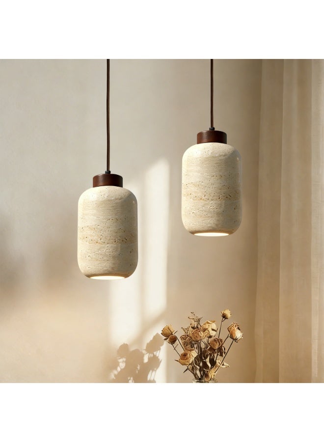 Ramadan Chandelier-Modern Bedroom Ceiling Chandeliers - Contemporary Home Chandeliers - Natural Yellow Cave Stone Pendant Lamp - Adjustable Height, E27 Bulb Included, Warm Lighting for Bedroom/Living Room/Dining Room/Kitchen Island/Kitchen Chandeliers - Image 2