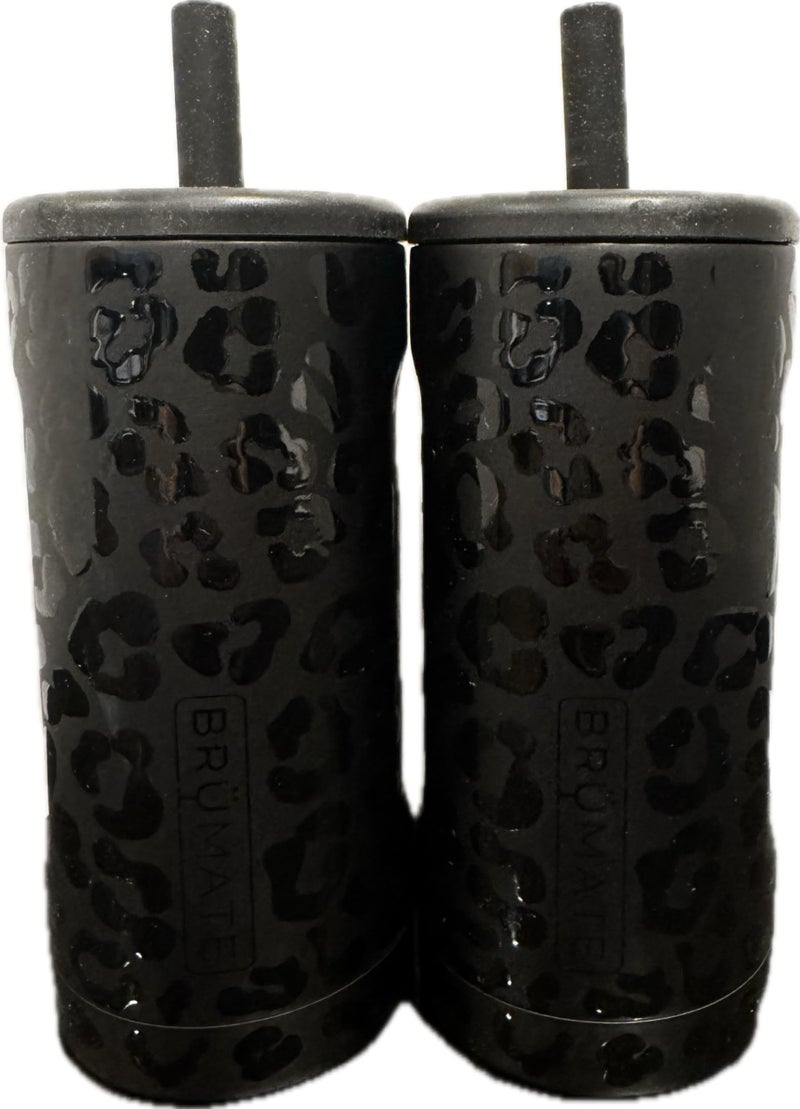 BrÃ¼Mate Brumate 12 oz. Straw Tumbler 2-Pack, Onyx Leopard (Black on Black) - Image 2