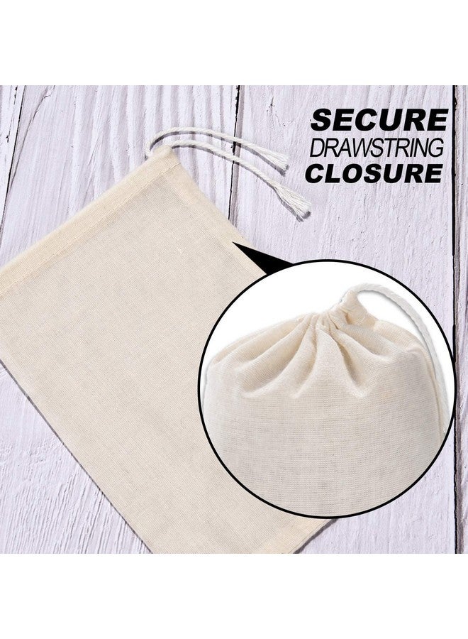 Star Quick Links 25 Pcs (4 X 6 Inch) Beige Muslin Cotton Drawstring Bags - Sachet Potli Bags For Home Supplies - Image 4