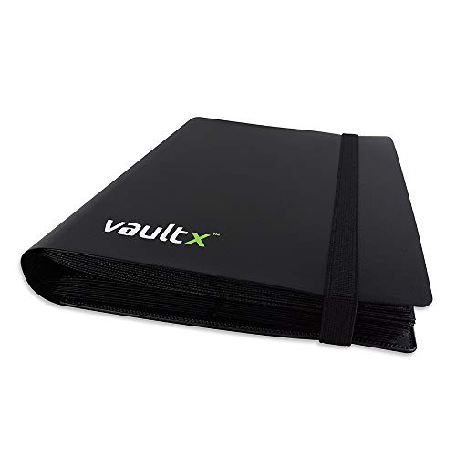 Vault X 4 Pocket Trading Card Strap Binder, 160 cards, Standard, 20 Side-Loading Pages, Folder for Collectible Card Games, Sports, TCG (Black) - Image 3