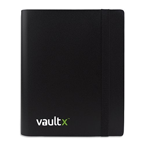 Vault X 4 Pocket Trading Card Strap Binder, 160 cards, Standard, 20 Side-Loading Pages, Folder for Collectible Card Games, Sports, TCG (Black) - Image 1
