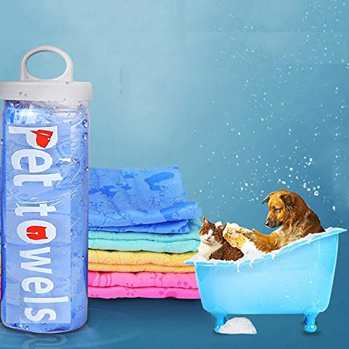 The DDS Store Suede Material Bath Towel Ultra-Absorbent Dog Towels Machine Washable Towel for Small Medium Large Dogs and Cats (Color May Vary) - Image 5