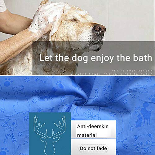 The DDS Store Suede Material Bath Towel Ultra-Absorbent Dog Towels Machine Washable Towel for Small Medium Large Dogs and Cats (Color May Vary) - Image 4