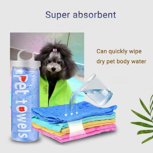 The DDS Store Suede Material Bath Towel Ultra-Absorbent Dog Towels Machine Washable Towel for Small Medium Large Dogs and Cats (Color May Vary) - Image 2