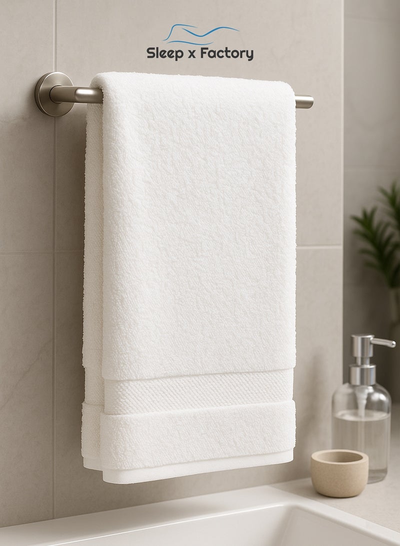 Sleep x Factory White Hand Towel – 100% Cotton, Soft & Absorbent – 50x80 cm - Image 1