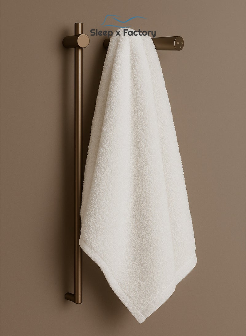 Sleep x Factory White Hand Towel – 100% Cotton, Soft & Absorbent – 50x80 cm - Image 5