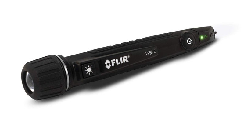 FLIR VP50-2 CAT IV Non-Contact Voltage Detector, Featuring Light, Vibration, and Beeper Feedback Alarms and a Powerful LED Flashlight - Image 2