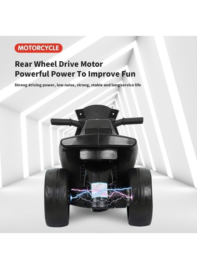 AS 6V Battery Powered Kids Electric Motorcycle with LED Headlights, Music, Pedal, Spring Suspension System, 3 Wheels, Gift for Boys and Girls - Image 5