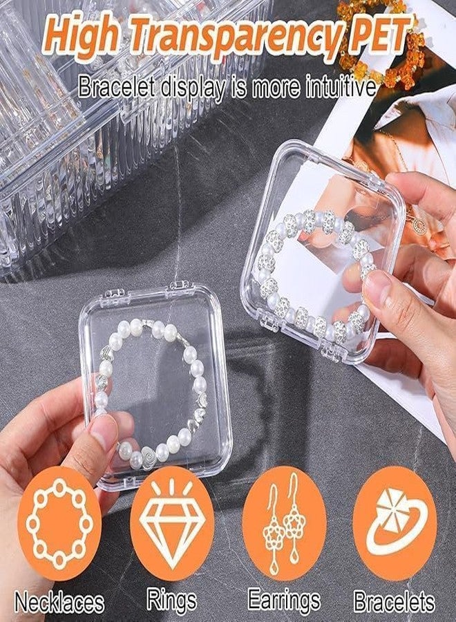 Mantavya Acrylic Jewelry Organizer Box Set, Portable Storage Boxes With Anti-Oxidation For Earrings, Bracelete, Rings, Necklace, Watch, Transparent Jewelry Case For Women & Girls - Image 4