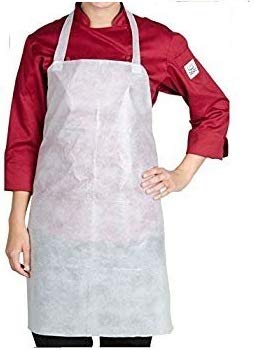 Amit Marketing Disposable Non Woven Apron 20Pcs I Cooking Schools, Restaurant, Catering Business, Hotel, Food Handling or Production Kitchen, Banquet, Catering Business [Total 20Pcs ] - Image 1