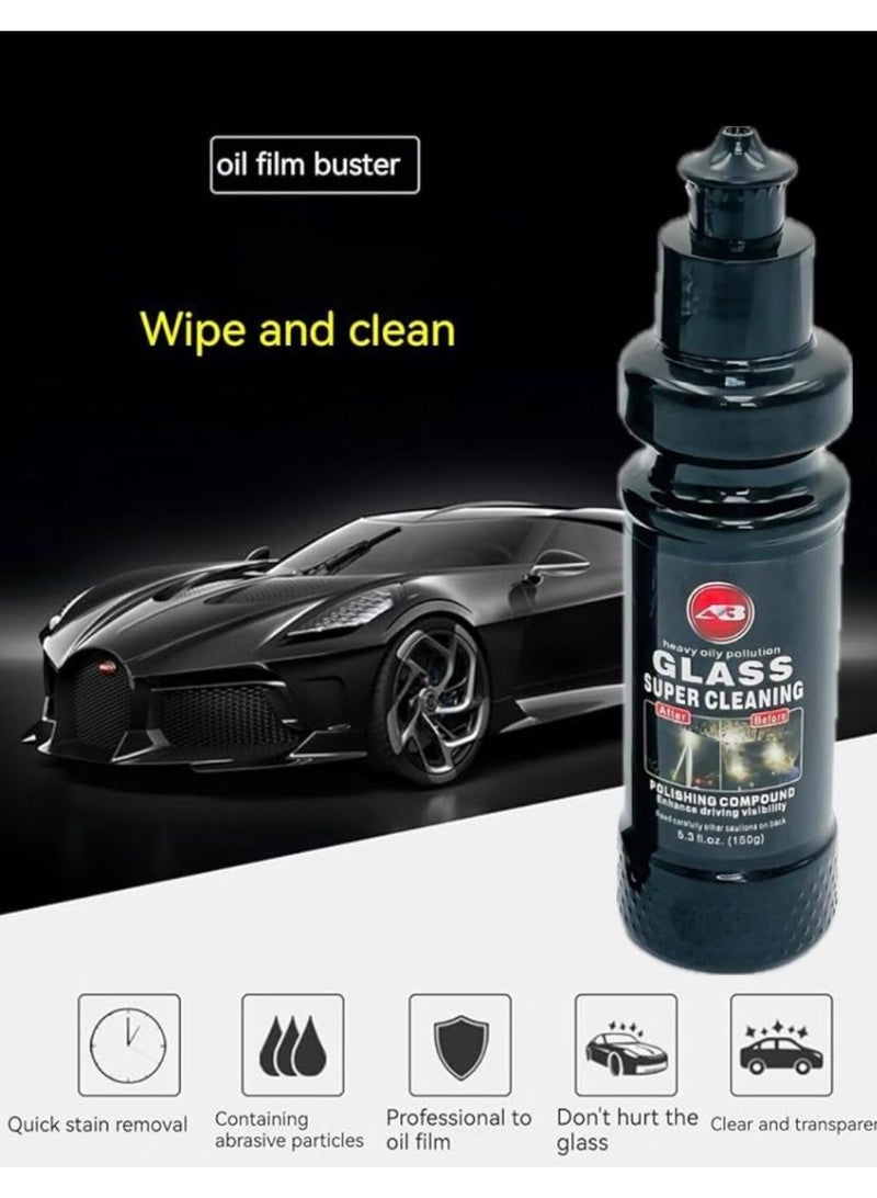 SHEZA STAR Glass Super Cleaning A3 Oil Film Buster, 150g, Professional Car Polish Compound, Quick Stain Removal - Image 2