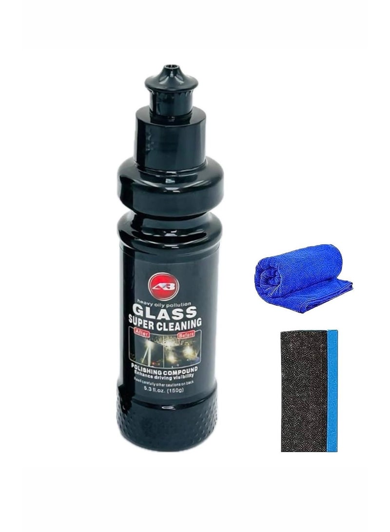 SHEZA STAR Glass Super Cleaning A3 Oil Film Buster, 150g, Professional Car Polish Compound, Quick Stain Removal - Image 1