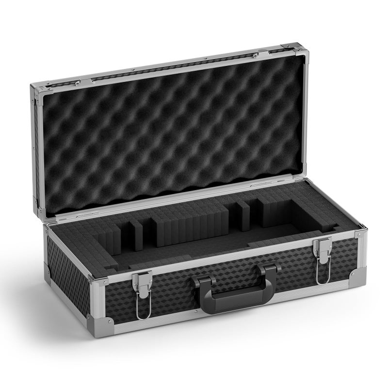 Phenyx Pro Large Size Carrying Case, Customizable Pre-Diced Foam, Aluminum Alloy Sturdy Build, Suitable for Wireless Mic System Storage & Camera Gear Transportation - Image 1