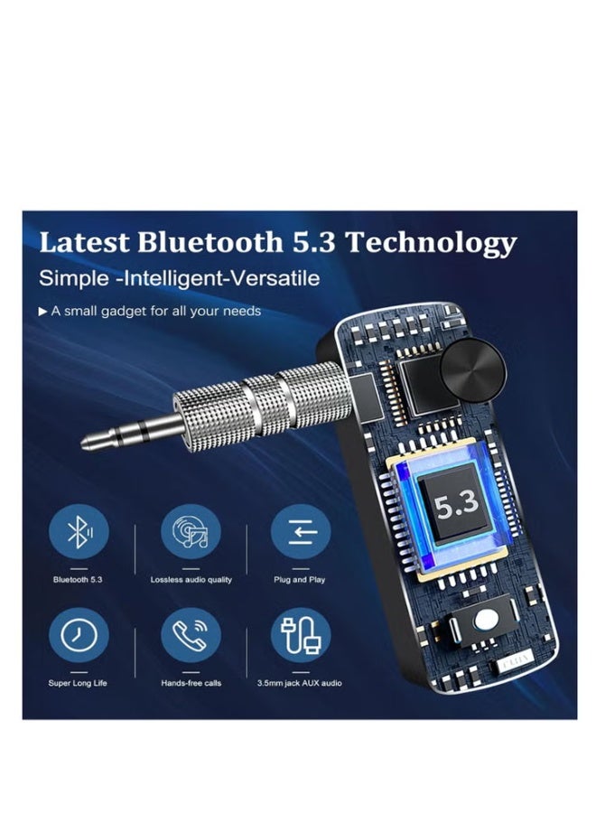 Bluetooth 5.3 Transmitter Receiver for TV to BT Headphone, Low Latency, HiFi 3.5mm AUX Bluetooth Car Adapter, Mini Poratble Wireless Audio Receiver for TV/PC,Car Home Stereo, Airplane, Boat, Gym - Image 2