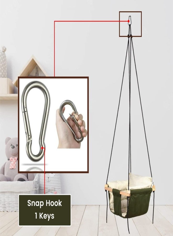 BOFFLE أرجوحة بوفل للأطفال | أرجوحة للأطفال | أرجوحة للرضع | أرجوحة معلقة للأطفال للاستخدام الداخلي والخارجي | أرجوحة حديقة للأطفال مع وسادتين (من سنة إلى 3 سنوات) (حتى 20 كجم) - Image 3