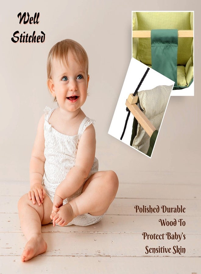 BOFFLE أرجوحة بوفل للأطفال | أرجوحة للأطفال | أرجوحة للرضع | أرجوحة معلقة للأطفال للاستخدام الداخلي والخارجي | أرجوحة حديقة للأطفال مع وسادتين (من سنة إلى 3 سنوات) (حتى 20 كجم) - Image 4