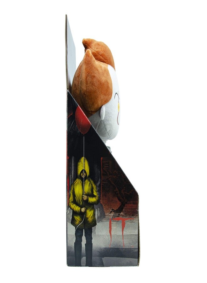 YuMe 12" Creepy Clown Doll Pennywise Plush | Officially Licensed IT Movie Merchandise | Motion Activated 180° Turning Head & Flashing Eyes | 5 Phrases Talking Toy | Spooky Decoration for Kids & Adults - Image 5